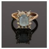 ANTIQUE VICTORIAN GOLD FILLED RING EUROPEAN CUT