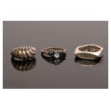 3 STERLING SILVER RINGS