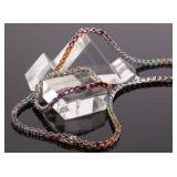 STS RAINBOW GEMSTONES NECKLACE & BRACELET SET