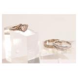 3 STERLING SILVER RINGS