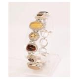 SAJEN STERLING SILVER BRACELET W/ GEMSTONE