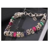 SAMUEL BENHAM STERLING SILVER BEADED BRACELET
