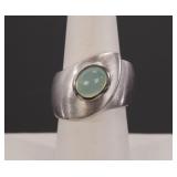 MOONSTONE & STERLING SILVER RING