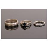 3 STERLING SILVER RINGS