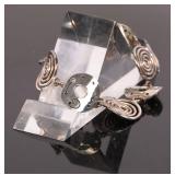 STERLING SILVER MEDALLIONS CHARM BRACELET