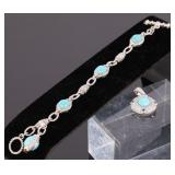 JUDITH RIPKA STERLING SILVER BRACELET & PENDANT