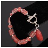 QUARTZ & STERLING BRACELET