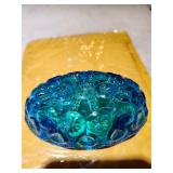 BLUE Dish Possibly Unmarked Fenton