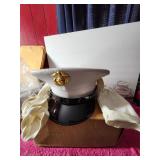 Vintage USMC Marines Army Military Officers Hat