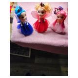 3 Fairy Dolls About 6 Inches Tall