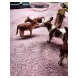 Red Faced Plastic Cows & Bull Miniature
