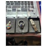3 Pieces Sterling Silver & 1 Mexico Silver