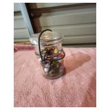 Wire Top Jar Of Marbles