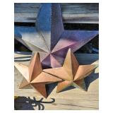 3 Metal Primitive Stars ( Needs Painting )