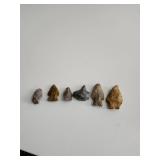 Six Native American Tools & Arrowheads