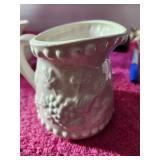 2 Vintage Ceramic Pitcher Napcoware Grape Pattern