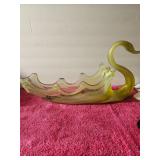 Hand Blown Vintage Art Glass Swan...(NO SHIPPING)