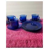 Cobalt Blue Forte Crisa Vintage Square Pattern