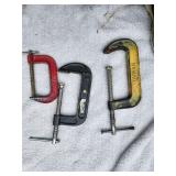 3 C Clamps 1 Large....1 Medium.....1 Small