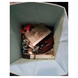 Huge Heavy Box Of Costume Jewelry & More