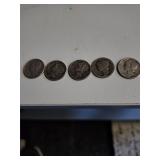 5 Mercury Dimes
