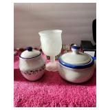 3 Piece Onion Soup Bowl Frosted Avon Glass