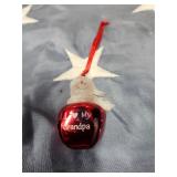 I Love My Grandpa Christmas Bell Ornament