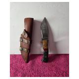 DaMascus Fixed Blade Hunting Knife New With Sheath