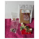4 Pair Christmas Ear Rings