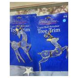 2 Big Deer Christmas Ornaments