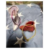 Two Shoe Christmas Tree Hanging Ornaments