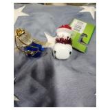 2 Piece Bell Christmas Ornament Lot