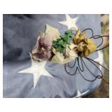 Hand Carved Wooden Arc Angel & Wire Wings