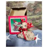 Deer Figurine Sitting Ornament NIB
