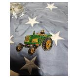 Green JohnDeere Looking Tractor Christmas Ornament