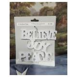 Believe Joy & Peace Christmas Ornaments