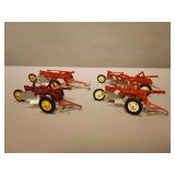 Case 3 Bottom Plow, Allis Chalmers 4 Bottom Plow, Massey Harris 2 Bottom Plow, and Allis Chalmers 2 Bottom Plow- 10' L