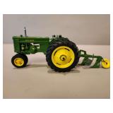 John Deere MT Diecast Tractor with 2 Bottom Plow - 12'L x 5'H