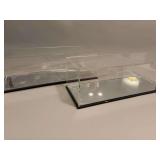 Pair of Mirror Bottom Display Cases 20”x7”x8”