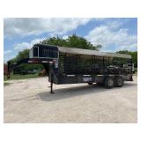 Black Gooseneck Livestock Trailer