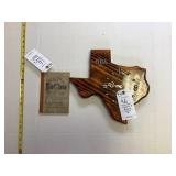 Wooden "Texas" Clock & Antique 1888 Hymnal