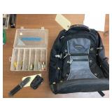 Targus Backpack, Spear Knife, Heddon Lures