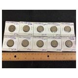 10 Early Date Liberty Nickels