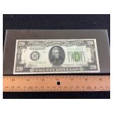 Crisp Uncirculated 1934 $20 Fed. Res. Note