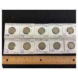 10 Early Date Buffalo Nickels