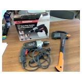 Drill Master 1/2" Reversible Drill & Fiskars Axe