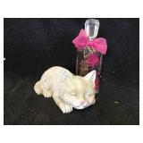 Cat Figurine & Perfume Bottle