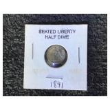 1841 Seated Liberty Half Dime