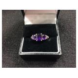 5 Stone Amethyst Ring