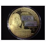 $100 Ben Franklin Medal & Banknote